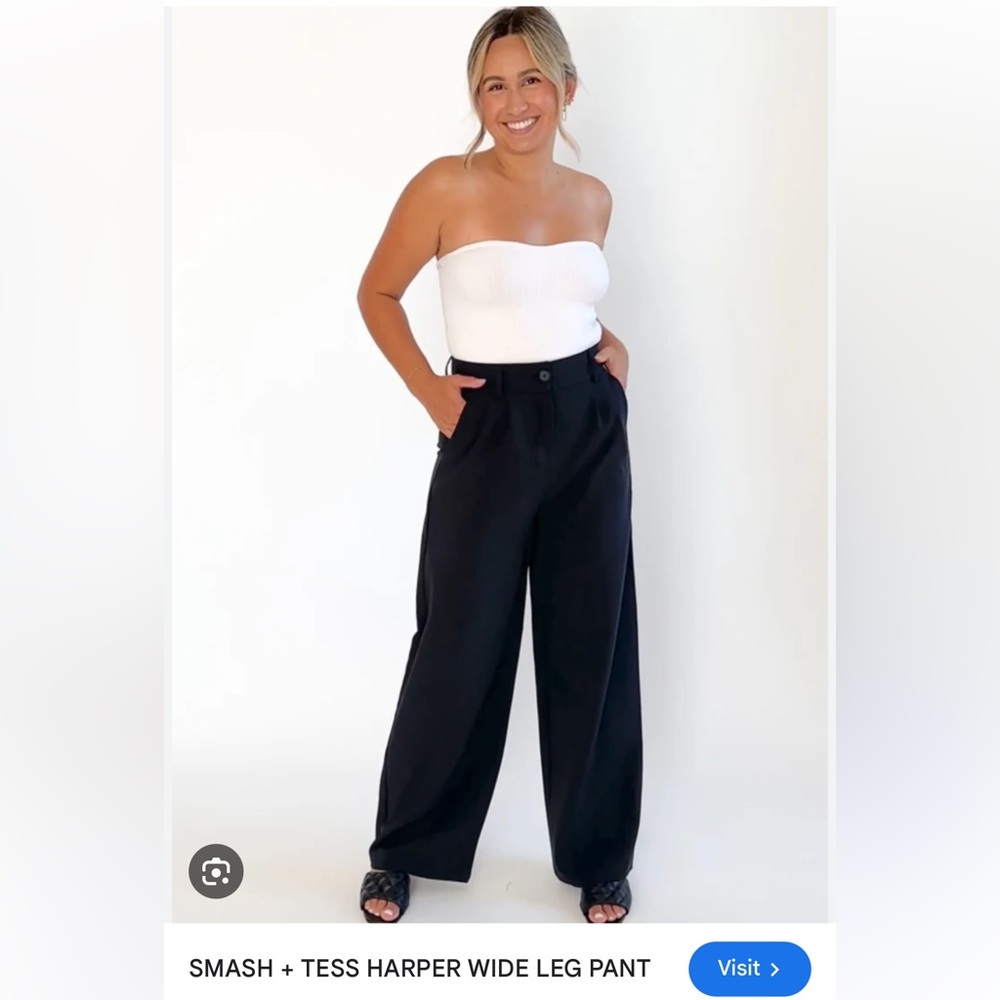 Smash + Tess Harper Black Wide Leg Pants, XS